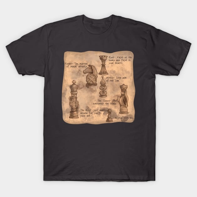 Fantasy Chessmen T-Shirt by Nirelle